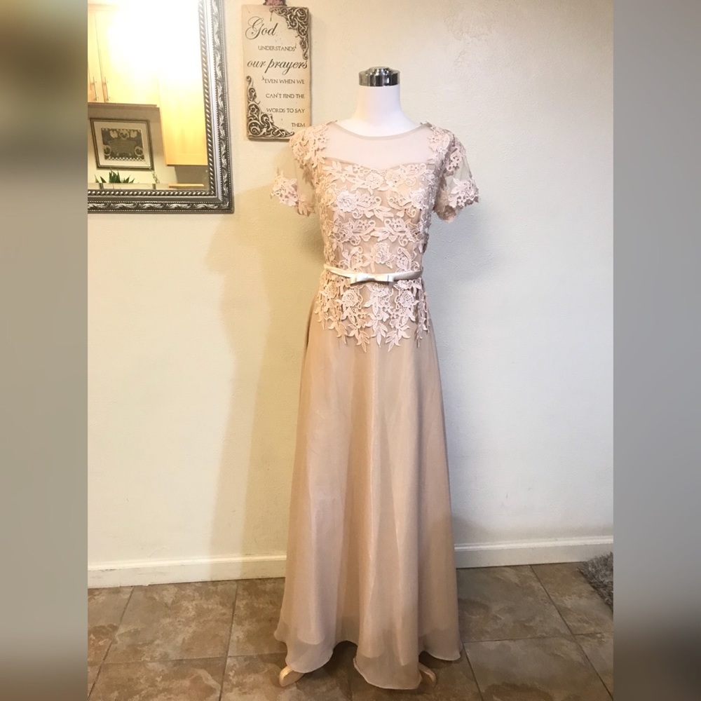 Filipiniana Long Evening Gown Lace & Chiffon